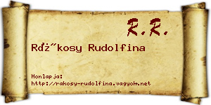 Rákosy Rudolfina névjegykártya